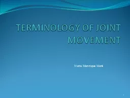 TERMINOLOGY OF JOINT MOVEMENT