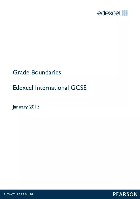 Grade Boundaries