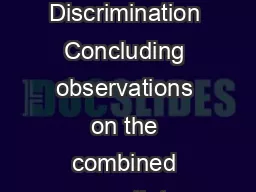 GE  Committee on the Elimination of Racial Discrimination Concluding observations on the