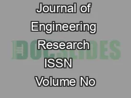 International Journal of Engineering Research ISSN    Volume No