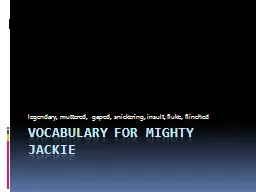 Vocabulary for Mighty
