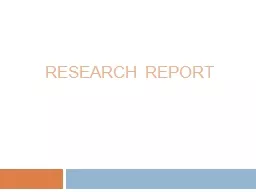 RESEARCH REPORT