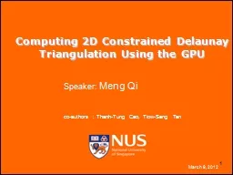 Computing 2D Constrained Delaunay Triangulation Using the G