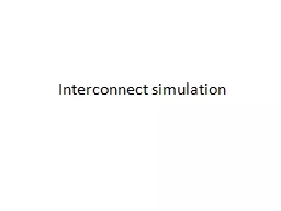 Interconnect simulation