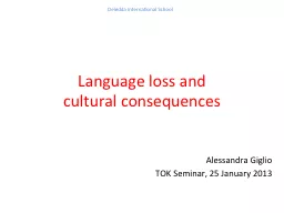 Language loss and