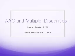 AAC and Multiple Disabilities