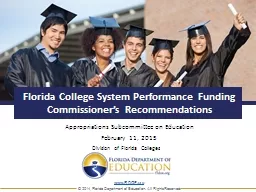 Florida College System Performance Funding Commissioner’s
