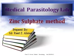 Zinc Sulphate method