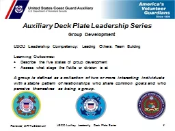 USCG Auxiliary Leadership Deck Plate Series