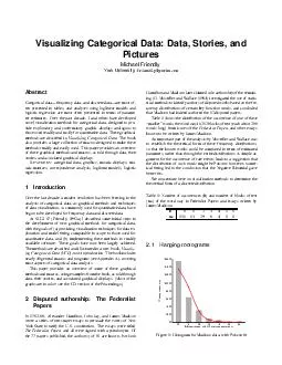 Visualizing Categorical Data Data Stories and Pictures Michael Friendly York University