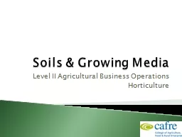 Soils & Growing Media