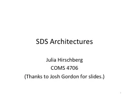 SDS Architectures