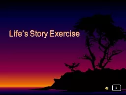 Life’s Story Exercise