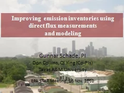 Improving  emission inventories using