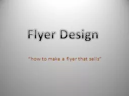 “how to make a flyer that sells”