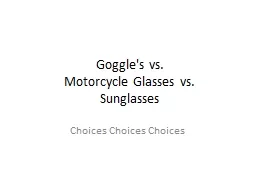 Goggle's vs.