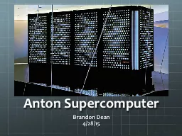 Anton Supercomputer