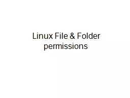 Linux File & Folder permissions