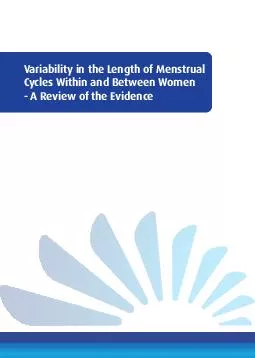 ariability in the ength Menstrua cles Within and een omen vi w the iden  Key Points Introduction