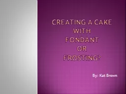 Creating a cake with