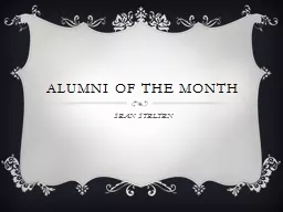 ALUMNI OF THE MONTH