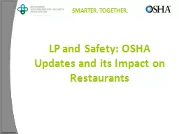 LP and Safety: OSHA Updates and its Impact on Restaurants