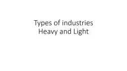 Types of industries