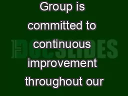 The Knott Group is committed to continuous improvement throughout our