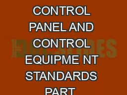 CITY of NORTH LIBERTY PUMP CONTROL PANEL AND CONTROL EQUIPME NT STANDARDS PART  GENERAL