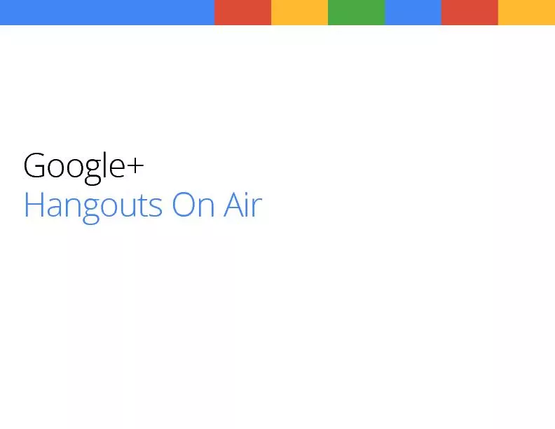 01Google+  Hangouts On Air