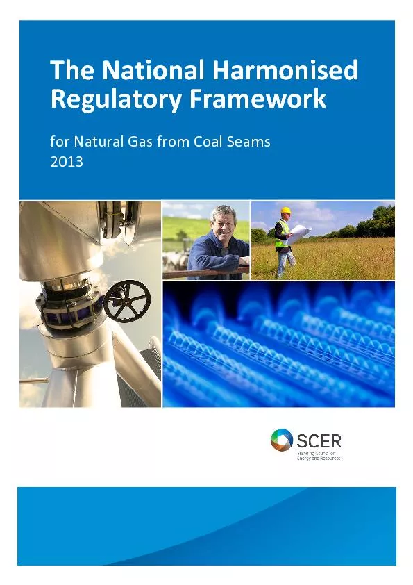 National Harmonised Regulatory Framework for Coal Seam Gas