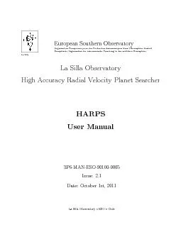 iiHARPSUserManual-Issue2.13P6-MAN-ESO-90100-0005
