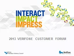 2013 Verifone customer forum