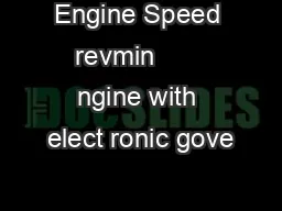 Engine Speed  revmin        ngine with elect ronic gove