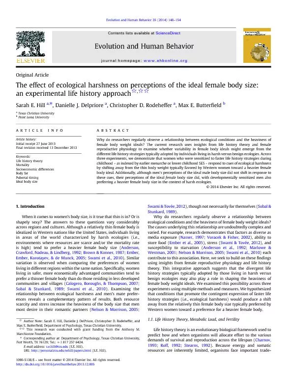 OriginalArticleTheeffectofecologicalharshnessonperceptionsoftheidealfe