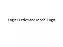 Logic Puzzles and Modal Logic