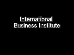 International Business Institute
