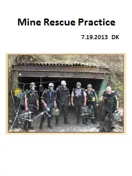 Mine Rescue Practice
