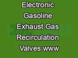 Delphi Electronic Gasoline Exhaust Gas Recirculation Valves www