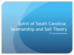 Spirit of South Carolina: Seamanship and Sail Theory