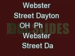 Webster Street Dayton OH  Ph      Webster Street Da