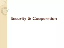 Security & Cooperation