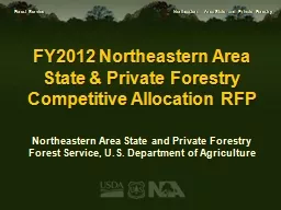 FY2012 Northeastern Area State & Private Forestry