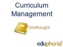 Curriculum Management