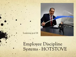 Employee Discipline Systems - HOTSTOVE