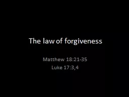 The law of forgiveness