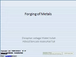 Forging of Metals