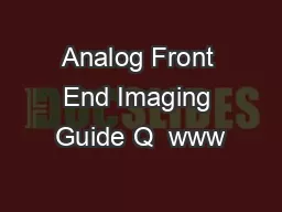 Analog Front End Imaging Guide Q  www