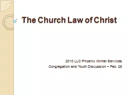The Church Law of Christ