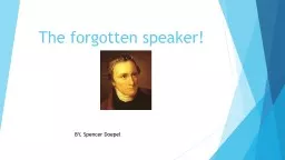 The forgotten speaker!